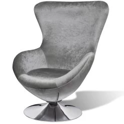 VidaXL Fauteuil Eivormig Zilver -Bankstoel Winkel 2c6cf561af6c4ce2ab32897aa02c4ddd