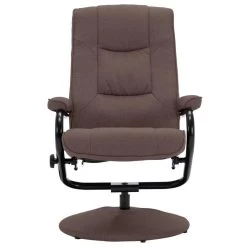 VidaXL Fauteuil Verstelbaar Met Voetenbankje Stof Bruin -Bankstoel Winkel 2e418b8a0d8c4756aebec27989739ce0