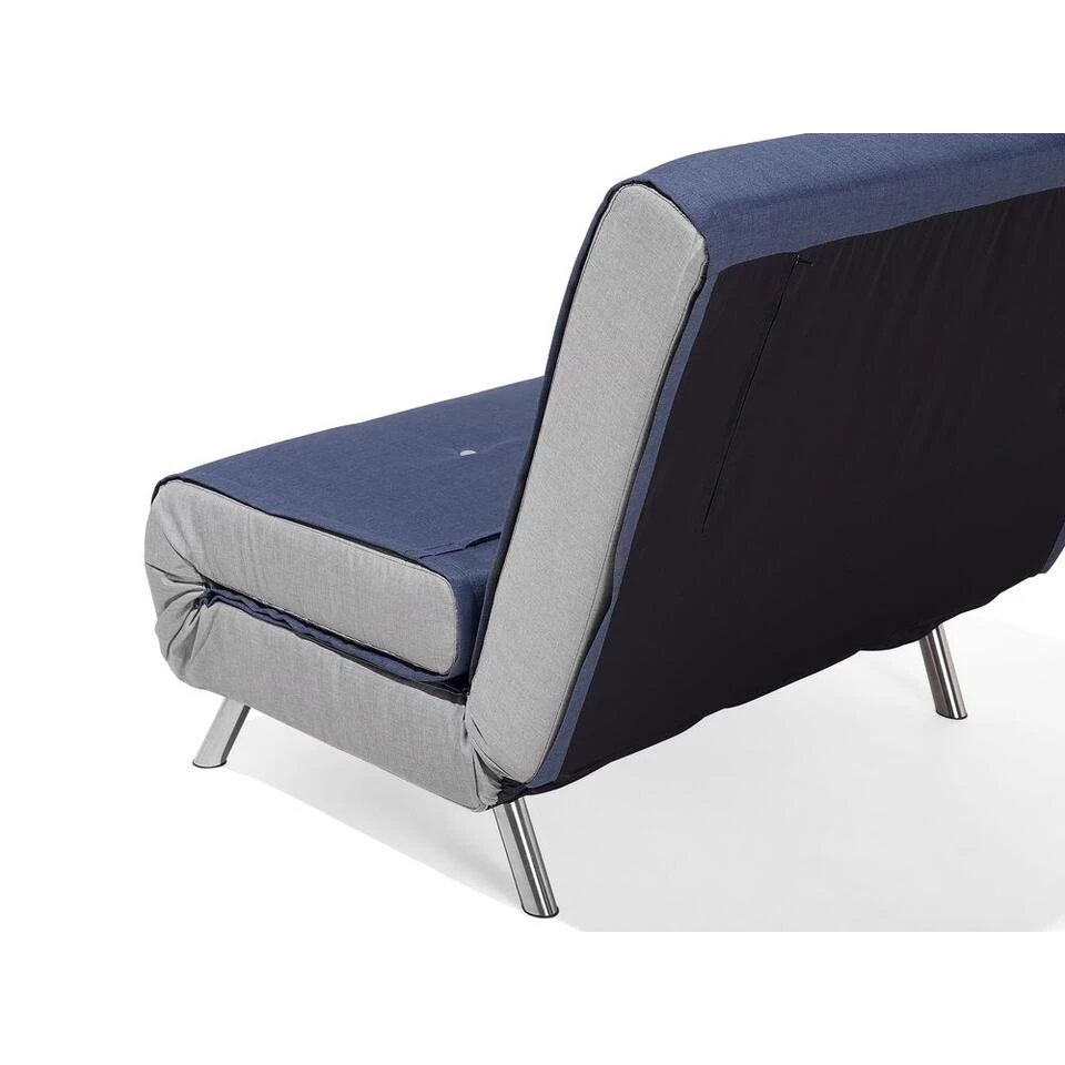 Beliani Slaapbank - FARRIS Blauw Polyester 2 Beliani Slaapbank - FARRIS Blauw Polyester - Afbeelding 2