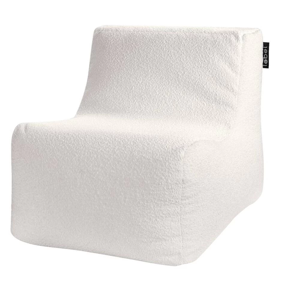 Loungestoel Bouclé - Off White - 80x60x65 Cm 1 Loungestoel Bouclé - Off White - 80x60x65 Cm