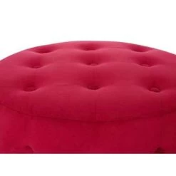 Beliani Poef TAMPA - Rood Fluweel -Bankstoel Winkel 36f22d226fd94536b8da24e28fc37c78