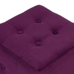 Beliani Poef WISCONSIN - Paars Fluweel -Bankstoel Winkel 40819e3069d34923bdad4d0ab5cb1dcb