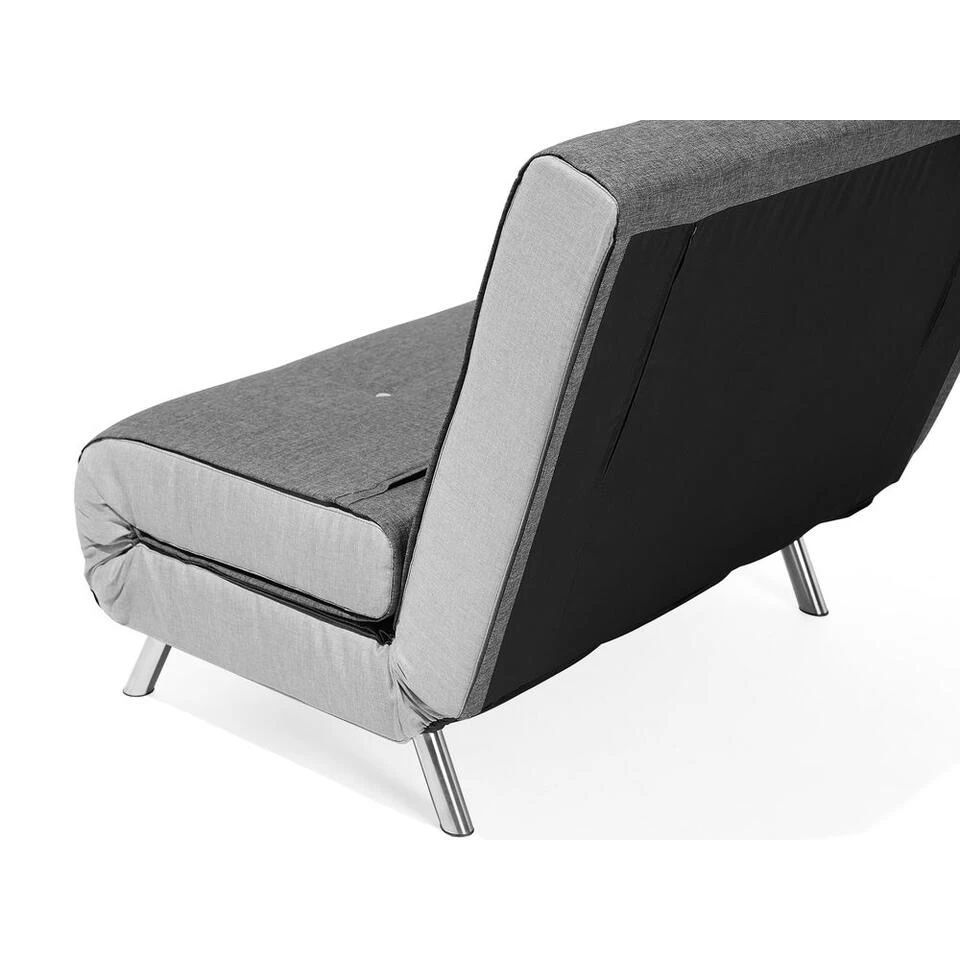 Beliani Slaapbank - FARRIS Grijs Polyester 2 Beliani Slaapbank - FARRIS Grijs Polyester - Afbeelding 2