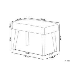 Beliani Hocker TAKOMA - Grijs Fluweel -Bankstoel Winkel 47ff339ab4264805b8eb6b9e155a9b72