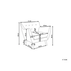 Beliani Fauteuil DRAMMEN - Grijs Polyester -Bankstoel Winkel 4859a296df1c40e1b0ca878523e301a9