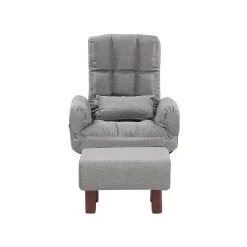 Beliani Fauteuil OLAND - Grijs Polyester 7 Beliani Fauteuil OLAND - Grijs Polyester -Bankstoel Winkel 4868e6cd8b6b40cb827fd7fb7a8ca64e