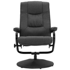 VidaXL Fauteuil Verstelbaar Met Voetenbankje Stof Donkergrijs -Bankstoel Winkel 50f1a56aa5464da881db44ee1c2103fc