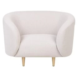 Beliani Fauteuil LOEN - Beige Polyester -Bankstoel Winkel 52ac18517ce74b489c8e10324a66aab5