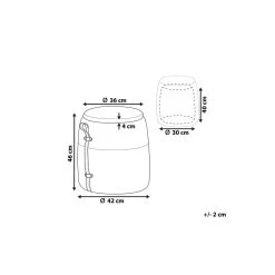 Beliani Poef RUBY - Geel Corduroy -Bankstoel Winkel 56da872b63e640e88c37fb9a436698eb