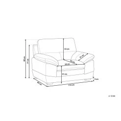 Beliani Fauteuil HORTEN - Bruin Kunstleer -Bankstoel Winkel 5b832adf0fd04ba58d60e669c9732698