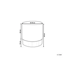 Beliani Poef SOPHIA - Blauw Fluweel -Bankstoel Winkel 605c773320c94ffe9050227f090b8a92