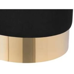 Beliani Poef SOPHIA - Zwart Fluweel -Bankstoel Winkel 60cfc32756644711843e808261bb943f