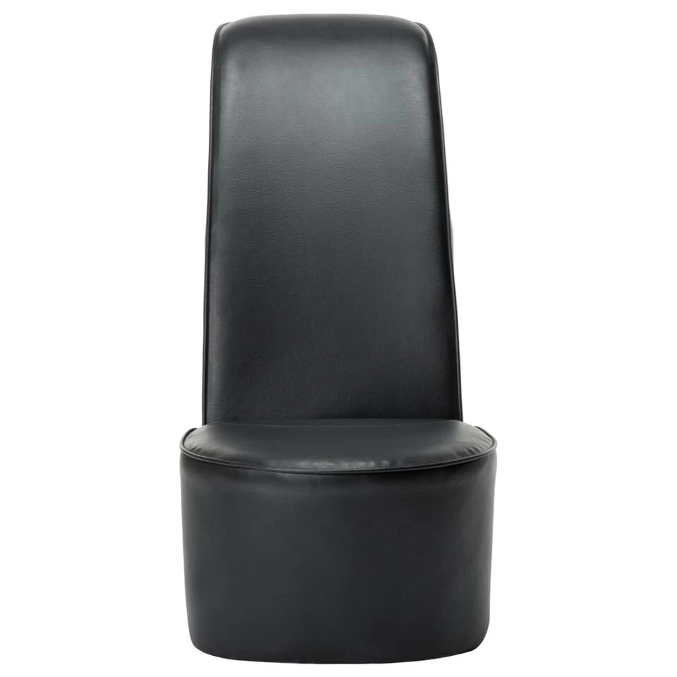 VidaXL Hakstoel Kunstleer Zwart 4 VidaXL Hakstoel Kunstleer Zwart - Afbeelding 4