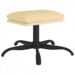 VidaXL Relaxstoel Met Voetenbank Crèmewit Fluweel -Bankstoel Winkel 6b4e8ad64767421da11903fd2f33bf47