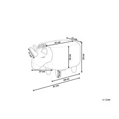 Beliani Dierenhocker UNICORN - Roze Polyester, Katoen -Bankstoel Winkel 6d27e107b243435bbab248c05247b511