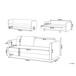 Beliani Driezitsbank - EKSJO Groen Fluweel -Bankstoel Winkel 70b1bc6eda7e4363b4cf06c86bf0c92a 2