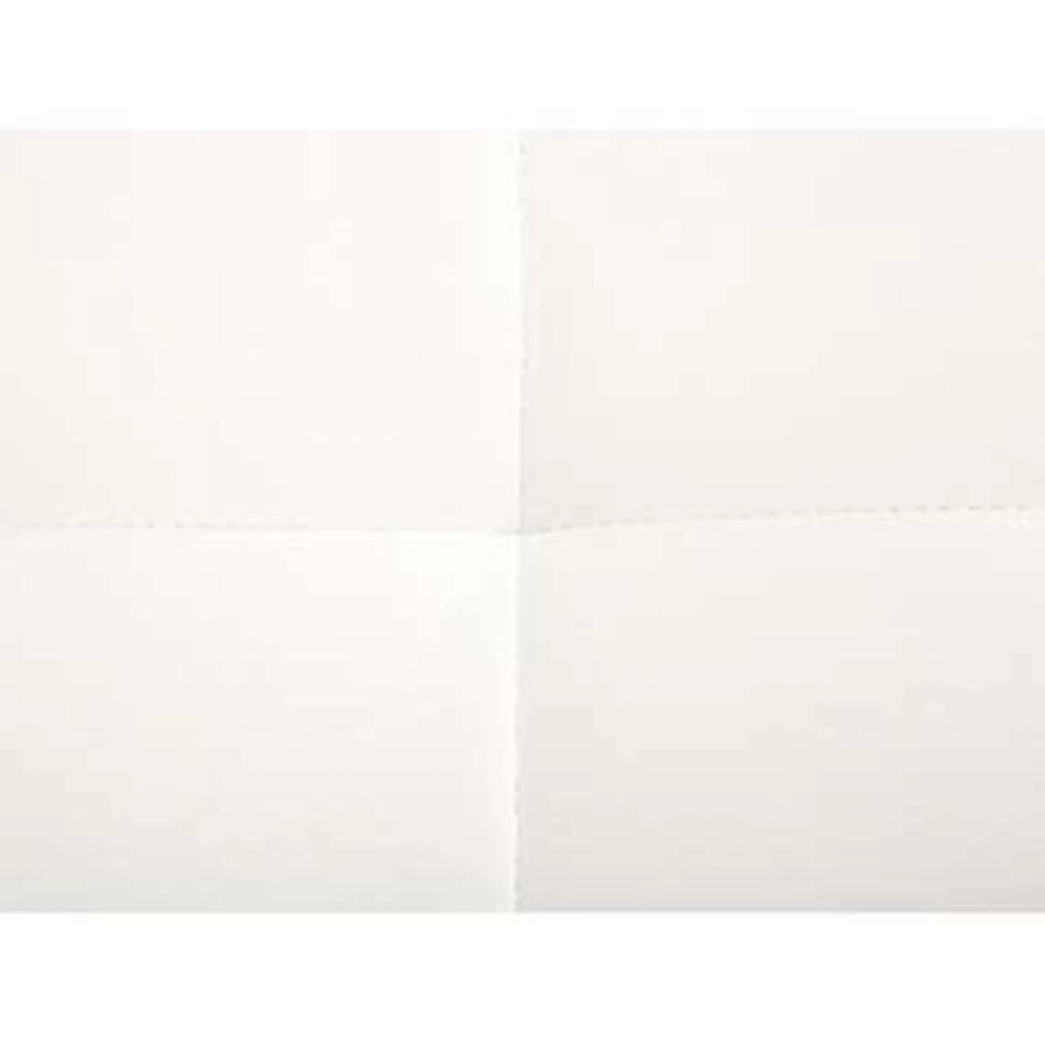 Beliani Ottomaan ABERDEEN - Wit Kunstleer 4 Beliani Ottomaan ABERDEEN - Wit Kunstleer - Afbeelding 4