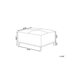 Beliani Ottomaan OSLO - Beige Leer -Bankstoel Winkel 7803c925d1634bf9845905a804747b8c