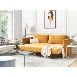 Beliani Driezitsbank - EKSJO Geel Fluweel 7 Beliani Driezitsbank - EKSJO Geel Fluweel -Bankstoel Winkel 780a109bf8d841eca1bfd955be535dbe