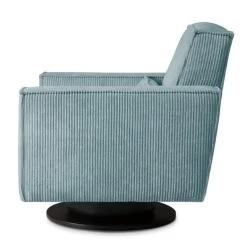 Draaifauteuil Stuttgart Met Armleuning - Ribcord - Ijsblauw/grijs -Bankstoel Winkel 81004591 8000