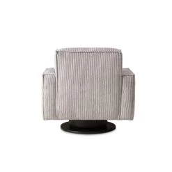 Draaifauteuil Stuttgart Met Armleuning - Ribcord - Lichtgrijs -Bankstoel Winkel 81004592 0900