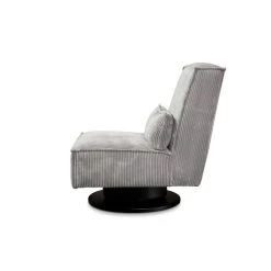 Draaifauteuil Stuttgart - Ribcord - Lichtgrijs -Bankstoel Winkel 81004595 0301