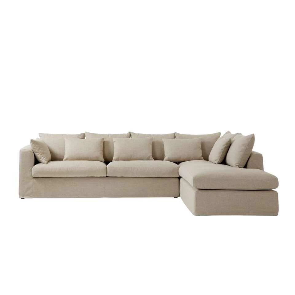 Hoekbank Eline Rechts - Zandkleur 1 Hoekbank Eline Rechts - Zandkleur