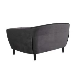 Bank Thyrza 2-zits - Fluweel - Donkergrijs -Bankstoel Winkel 81020424 0200