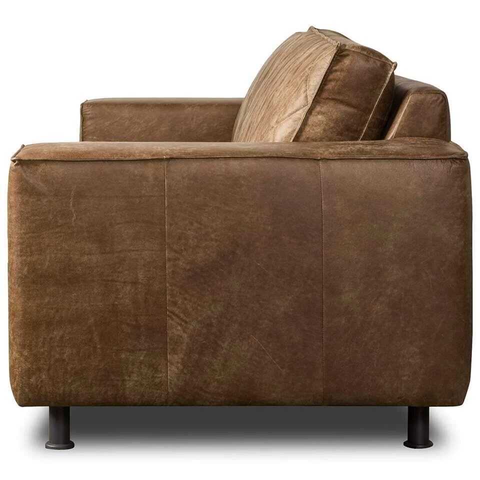 Bank Levin 3-zits - Leer - Bruin 3 Bank Levin 3-zits - Leer - Bruin - Afbeelding 3