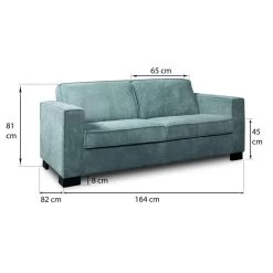 Bank Stuttgart 2-zits - Ribcord - Petrol -Bankstoel Winkel 81023417 9600