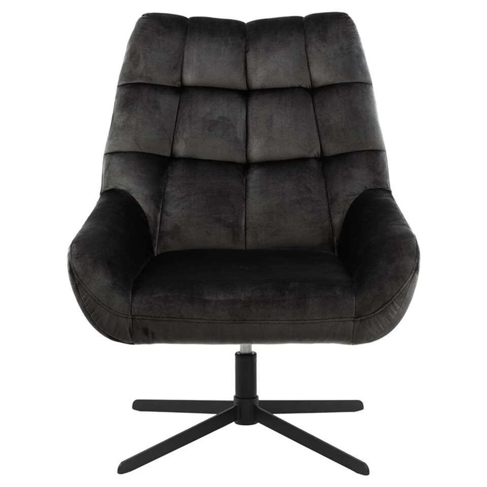 Fauteuil Devin - Stof - Grijsbruin 2 Fauteuil Devin - Stof - Grijsbruin - Afbeelding 2