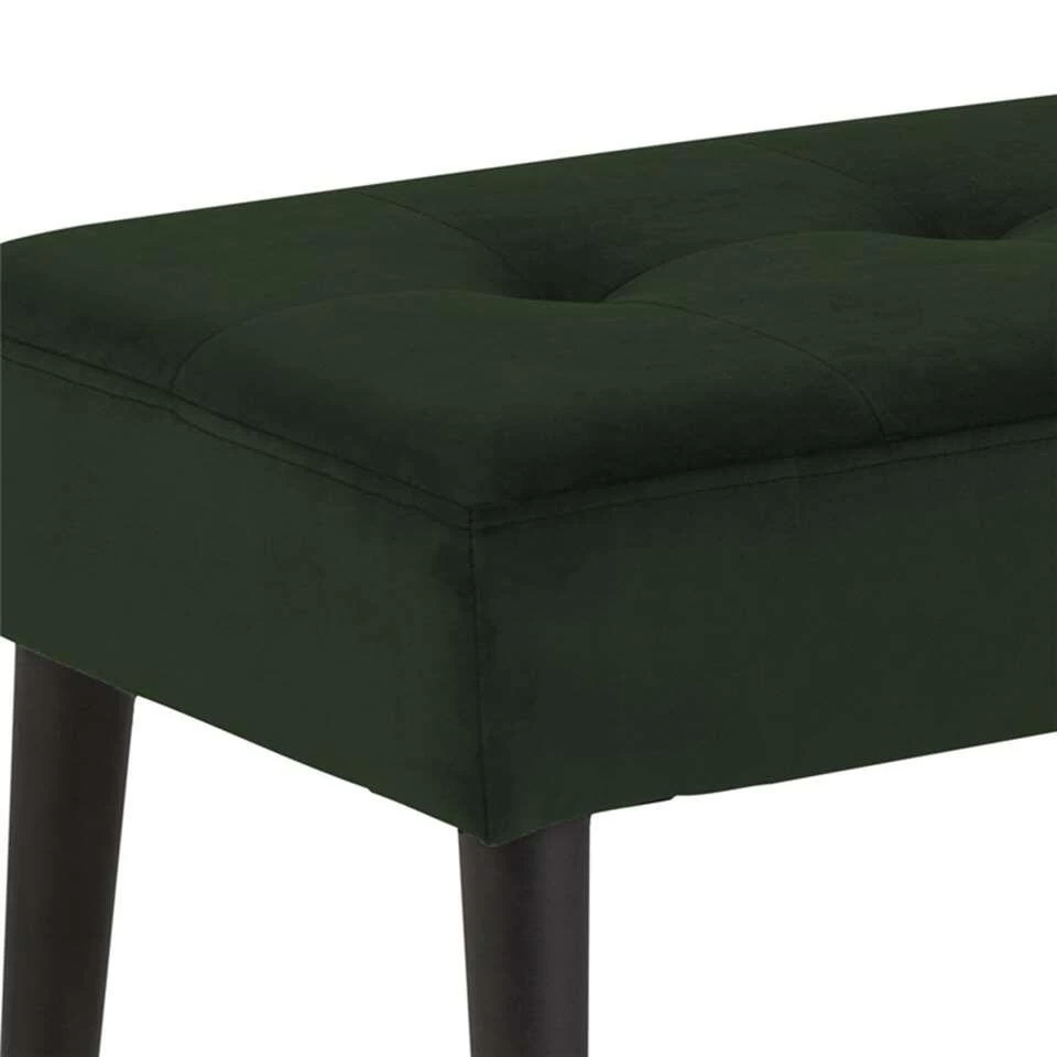 Bankje Gaby - Stof Vic - Groen - 45x95x38 Cm 2 Bankje Gaby - Stof Vic - Groen - 45x95x38 Cm - Afbeelding 2
