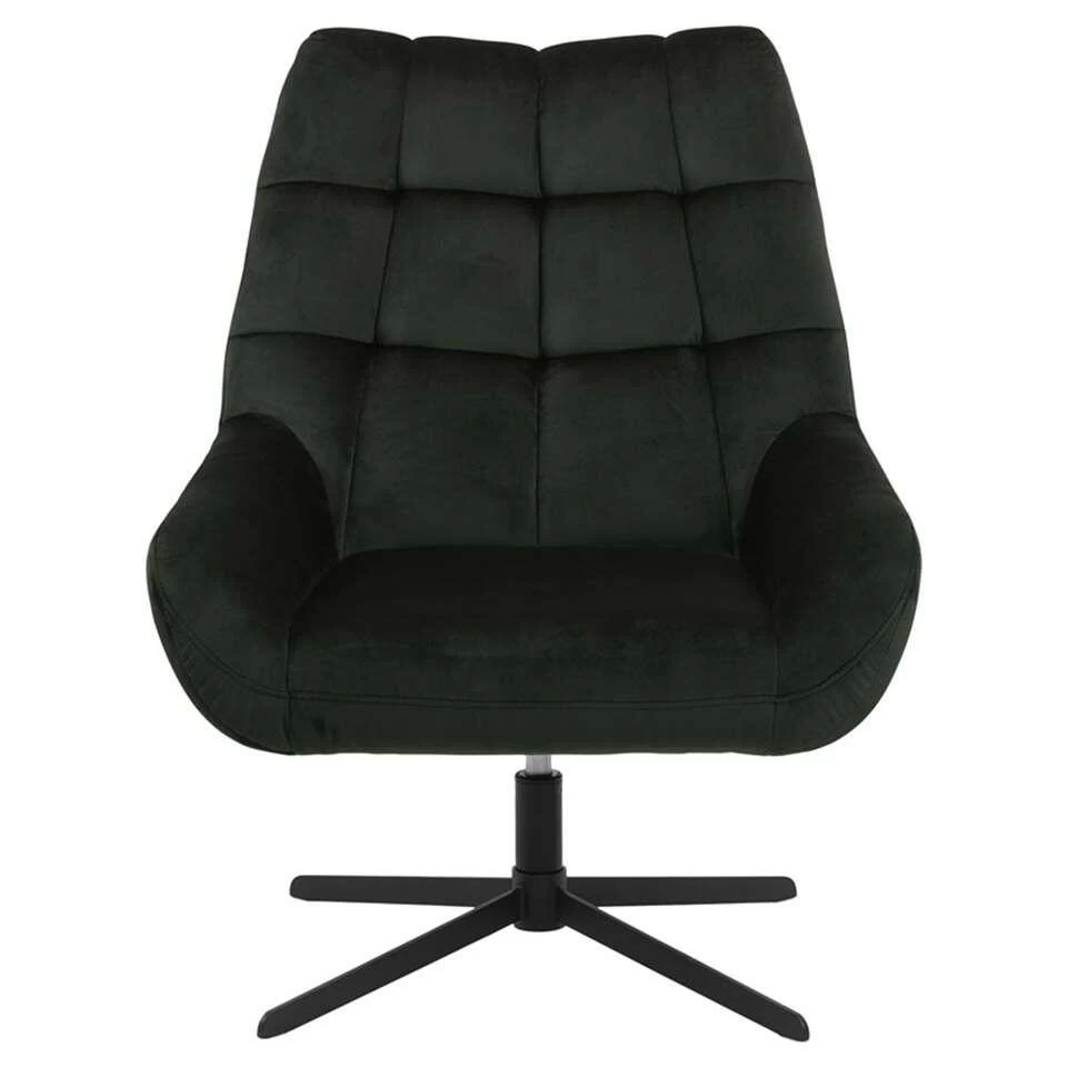 Fauteuil Devin - Stof - Donkergroen 2 Fauteuil Devin - Stof - Donkergroen - Afbeelding 2