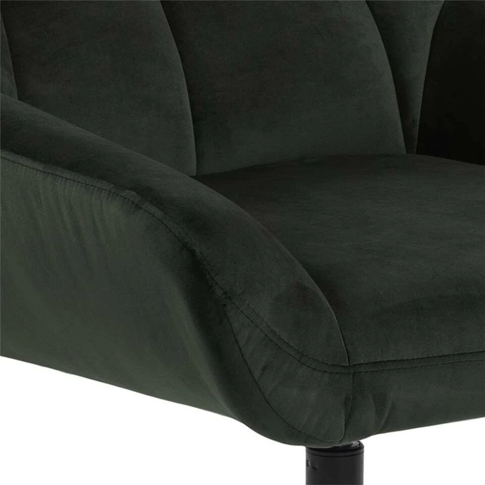 Fauteuil Devin - Stof - Donkergroen 4 Fauteuil Devin - Stof - Donkergroen - Afbeelding 4