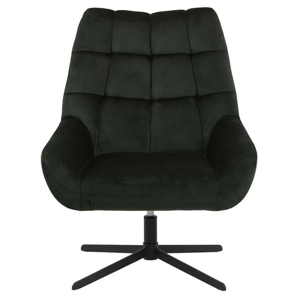 Fauteuil Devin - Stof - Donkergroen 1 Fauteuil Devin - Stof - Donkergroen