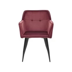 Beliani Eetkamerstoel JASMIN - Rood Fluweel -Bankstoel Winkel 81dca8eddf7b4def89cf658638801c83