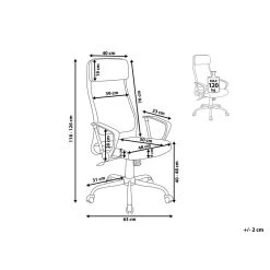 Beliani Bureaustoel PIONEER - Blauw Polyester -Bankstoel Winkel 825e3531dba544a793fbe54c8f362c19
