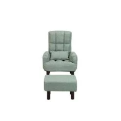 Beliani Fauteuil OLAND - Groen Polyester -Bankstoel Winkel 832698287daf409e92e4d44ec7e01b96