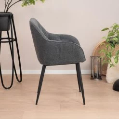 Sohome Eetkamerstoel - Set Van 2 - Otto - Bouclé - Antraciet -Bankstoel Winkel 8357f5837fb7461c9c923b4d4dfb01d4