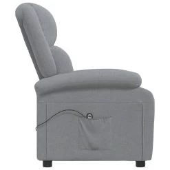 VidaXL Fauteuil Elektrisch Verstelbaar Stof Lichtgrijs 71x90.5x96 Cm -Bankstoel Winkel 84620681503e45f6a5045fd65d3f492b