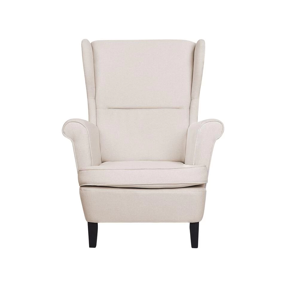 Beliani Oorfauteuil ABSON - Beige Polyester 4 Beliani Oorfauteuil ABSON - Beige Polyester - Afbeelding 4