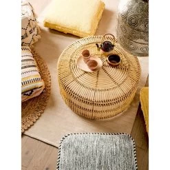 Beliani Poef CLONE - Geel Katoen 7 Beliani Poef CLONE - Geel Katoen -Bankstoel Winkel 897f0f7c7b924c6bbca9c290299f8760