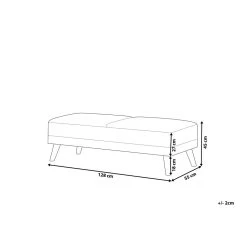 Beliani Ottomaan FLORLI - Zwart Polyester -Bankstoel Winkel 8ab1c97677654269bb8cda8e5d32b324