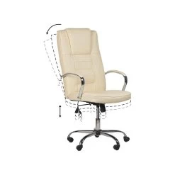 Beliani Bureaustoel GRANDEUR - Beige Kunstleer 7 Beliani Bureaustoel GRANDEUR - Beige Kunstleer -Bankstoel Winkel 8ec6458e0fb643bb93ad255a862d5944