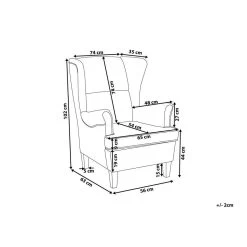 Beliani Oorfauteuil ABSON - Beige Polyester 6 Beliani Oorfauteuil ABSON - Beige Polyester -Bankstoel Winkel 934a5aa004434d3885f12666fc305aab 1