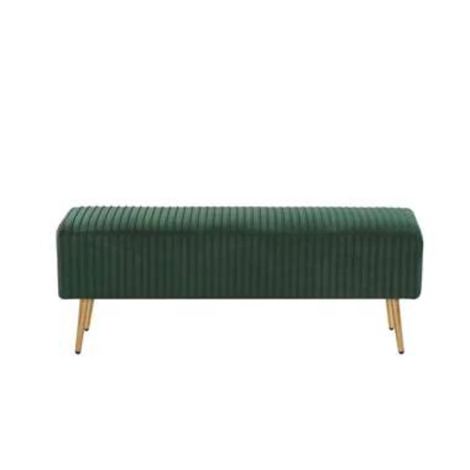 Beliani Hocker PATERSON - Groen Fluweel 3 Beliani Hocker PATERSON - Groen Fluweel - Afbeelding 3