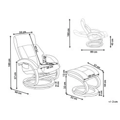 Beliani Massagestoel FORCE - Beige Kunstleer -Bankstoel Winkel 9b6345c929504169a367f7b6e2f439be