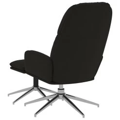 VidaXL Relaxstoel Met Voetenbank Kunstsuède Zwart -Bankstoel Winkel 9ffd65fd122445d0928b713635c8e800