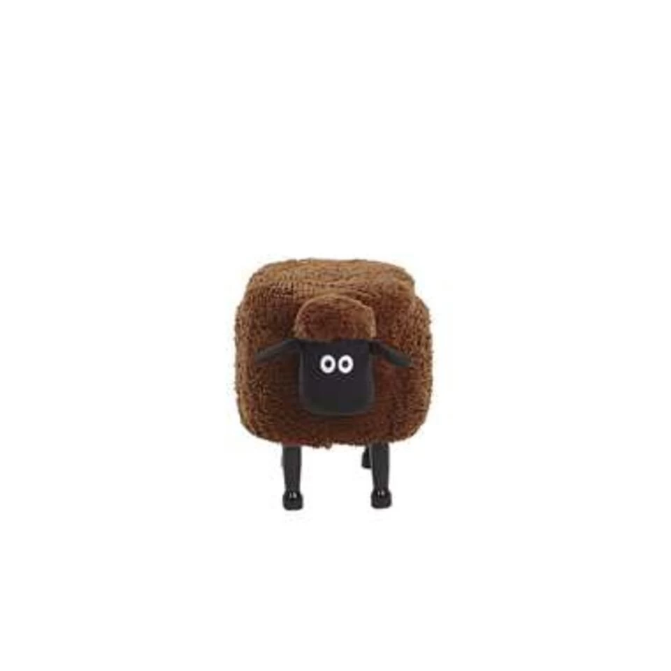 Beliani Dierenhocker SHEEP - Bruin Polyester 4 Beliani Dierenhocker SHEEP - Bruin Polyester - Afbeelding 4