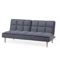 Beliani Driezitsbank - SILJAN Grijs Polyester -Bankstoel Winkel a74ad702e13f4c6cbd04723dad7a6377